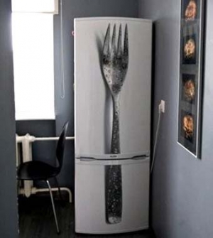 Дизайненрские наклейки на холодильник